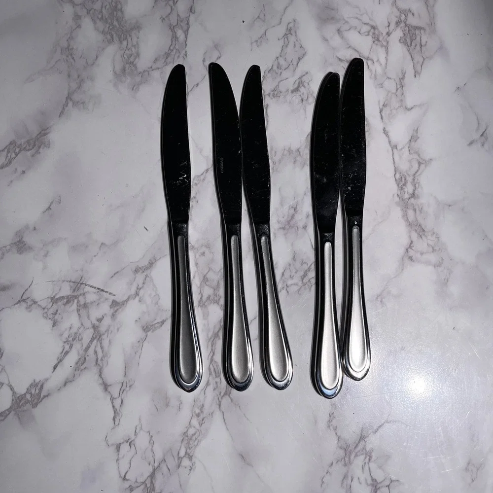 Oneida Flight Stainless Steel Dinner Knives Set of 5 Serrated